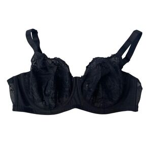 BRABIC Black Sexy Lace Full Cup Support Bra 85D/38 D Underwire Full Coverage NWT